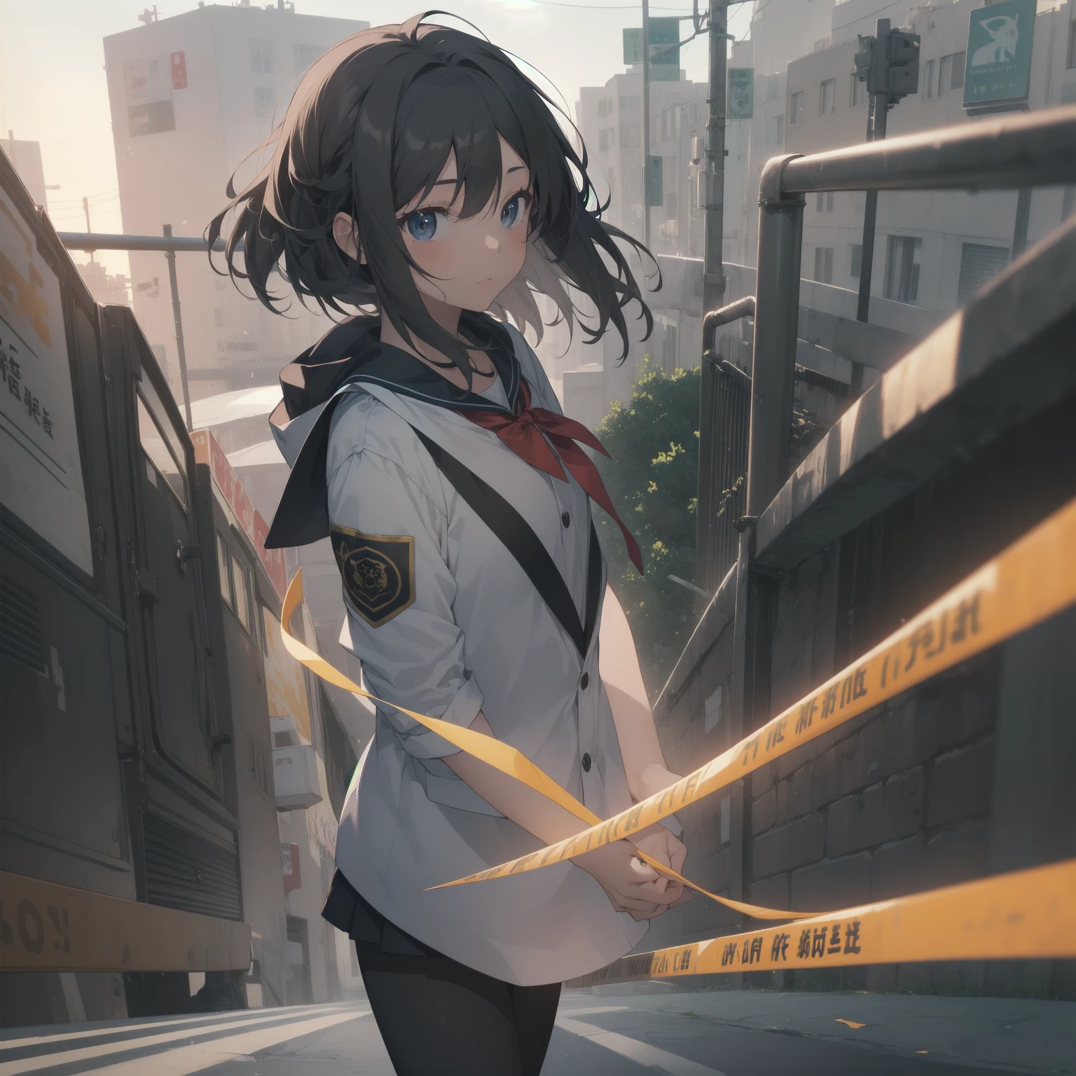 Super high quality by the art god, Ultra-detailed, High resolution, anime moe art style, Best Anime 8K Konachan Wallpapers, Pixiv Contest Winner, Perfect Anatomy, BREAK,(Draw a girl sleepily walking to school. ),BREAK, 1girl in, (Solo,Lori,child,13years:1.3),Full limbs, complete fingers,a junior high school student, Androgynous attraction, (Very short hair), Sleeping hair, hair messy, flat chest, Small butt, groin, Small eyes,Beautiful detailed black eyes, Well-proportioned iris and pupils, disgusted eye, High resolution detailed hair, School uniform, Skirt, On the way to school. BREAK,super detailed skin, Best lighting by famous artists, 8K, Illustration,