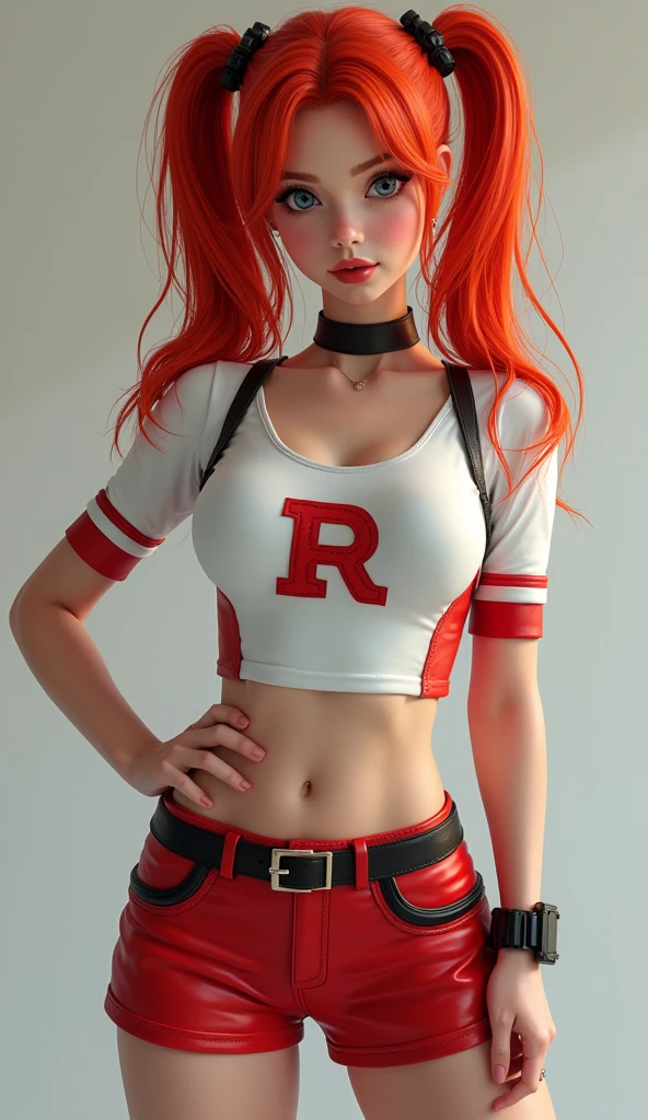 Redhead shows small wet breasts full of horniness