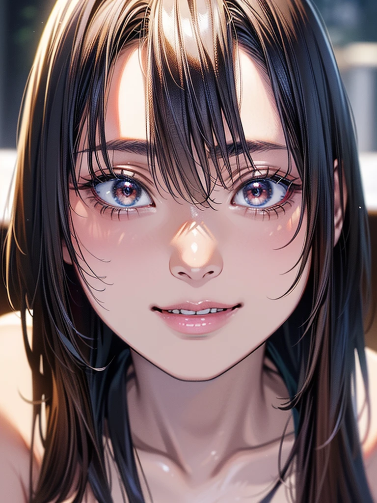 (Masterpiece:1.0), (Best Quality:1.0), (high resolution:1.0), (beautiful face and eye:1.0), (sharpest focus:1.0), (Ultra-realistic Photo:1.0), (Ultra-precise Photo:1.0), (Depth of field:1.0), (perfect anatomy:1.0),
(1girl:1.0), (Bust shot: 1.5), (frightened smile:1.0), (expectant smile:1.0), (sweaty:1.0), (oily skin:1.0), (pink see-through micro bikini:1.2), (pink slutty show stage:1.0), (spotlight:1.0), (looking up angle:1.2),
(chitandaeru:1.0), (purple eyes:1.0), (long hair:1.0), (black hair:1.0),