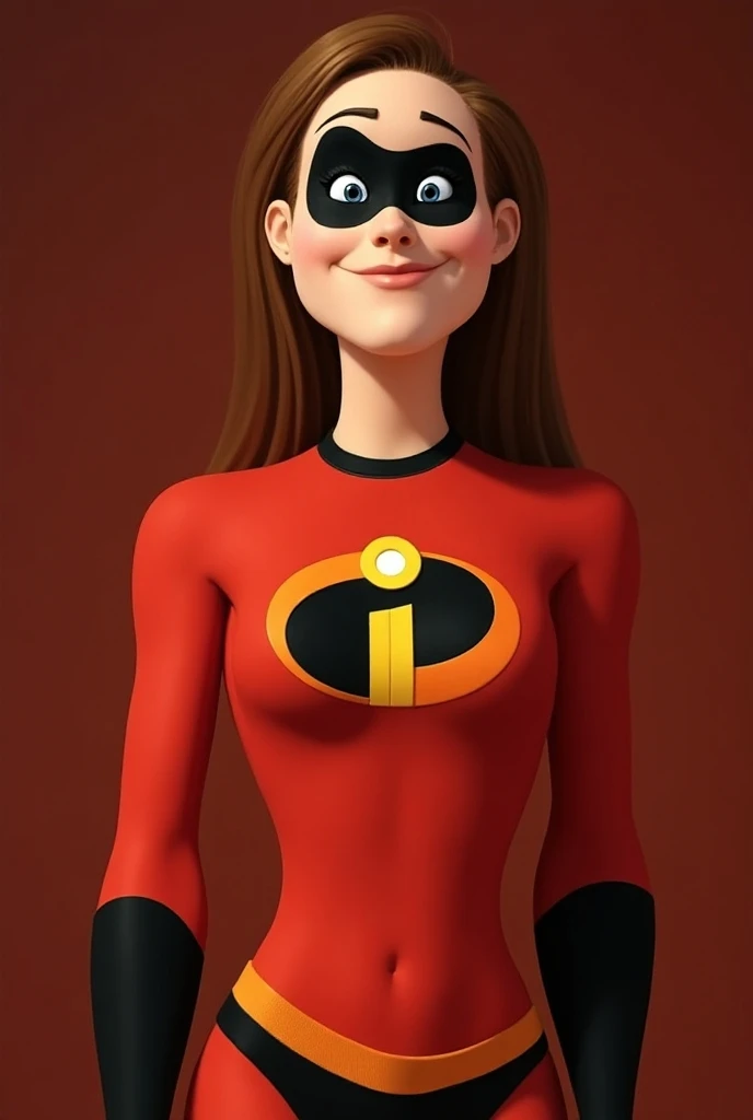 photo of a helenparr, <lora:helenV3:0.7>, 1girl, solo, short hair, brown hair, gloves, brown eyes, bodysuit, mask, hands on hips, superhero, domino mask, standing, hourglass figure, bokeh background, simple background, (highly detailed skin:1.0), (masterpiece:1.2) (photorealistic:1.2) (bokeh) (best quality) (intricate details) (8k) (HDR) (analog film) (canon d5) (cinematic lighting) (sharp focus),