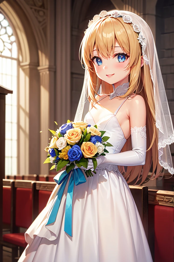 Old church,Nsfw,high definition, 8K, detailed face, grabbing her breast, showing her breast, Lucy Heartfilia, (( blue green eyes)), ((pure White see through lingerie)),((white choker)), ((necklace)), ((bracelets)), (((pink small Areola and nipples ))),(((topless))), ((moderate big breasts)), (((Bouquet tossing))), slim, gramarous, full body , perfect proportion ratio, backshot, four fingers and 1 thumb, ((blonde hair)),break,french braid, break,white wedding Veil,white corset ,break, pink lips, BREAK Beautiful smile, Smiling at viewer, blushing cheeks,