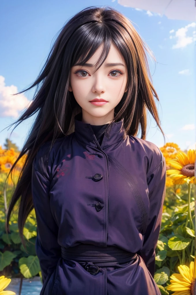 masterpiece, best quality, (realistic,photo-realistic:1.4), (RAW photo:1.2), extremely detailed CG unity 8k wallpaper, delicate and beautiful, amazing,finely detail, official art, absurdres, incredibly absurdres, huge filesize, ultra-detailed,extremely detailed eyes and face,light on face,shi,(little smile),(sharingan:1.5),(black hair:1.4),long hair,(wearing coat:1.5),(nature background:1.4)