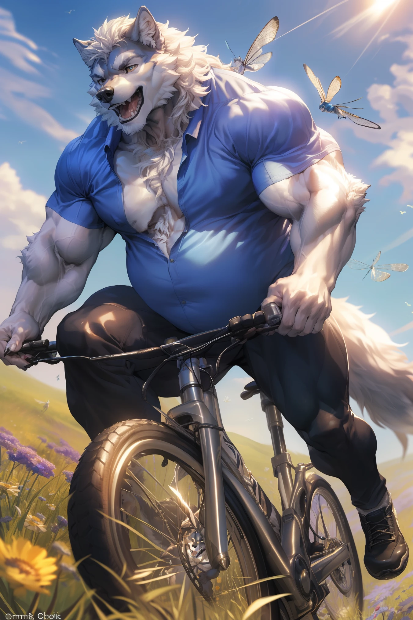 Male, solo, anthro, ((Lion)), detailed hands, forest, well drawn hands, teeth, white teeth, dilf, daddy, father figure, mature male, furred body, pecs, ((standing)), ((masturbating)), ((thick Penis)), ((big Penis)), ((very detailed balls)), ((very detailed Penis)), very detailed lighting, ((very detailed fur texture)), very detailed, very high quality, very high resolution, ((cumshot)), ((very detailed cum)), ((excessive cum)), by Juiceps