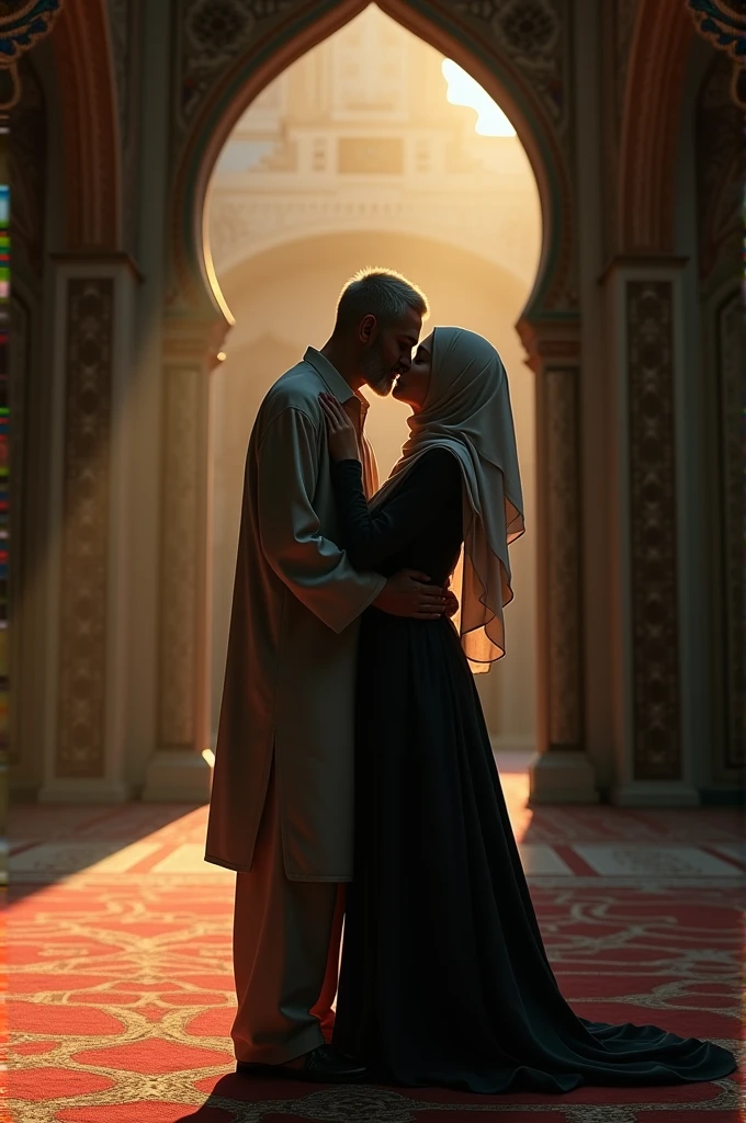 A black Muslim couple 
