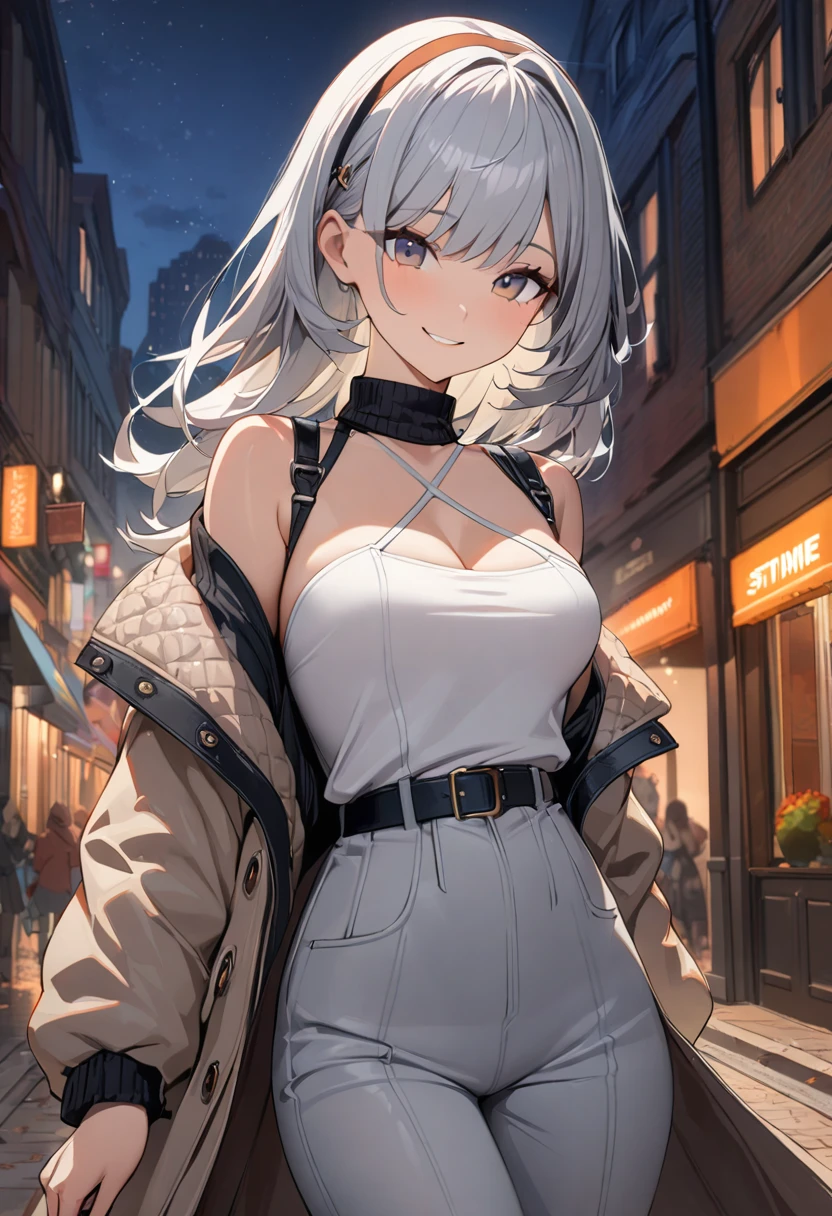 One girl, 18-year-old, Mix 4, (32k, RAW Photos, Highest quality, masterpiece:1.2), (Anime-like, photoAnime-like:1.37), cute, night, rain, Humidity, Professional Lighting, Photon Mapping, Radio City, Physically Based Rendering, Super Resolution, (Big Breasts:1.2), {{A weaponized organism escapes from a laboratory and preys on girls in the city, taking on a human form.}}, The bones of a girl he had preyed on were lying at his feet., NSFW