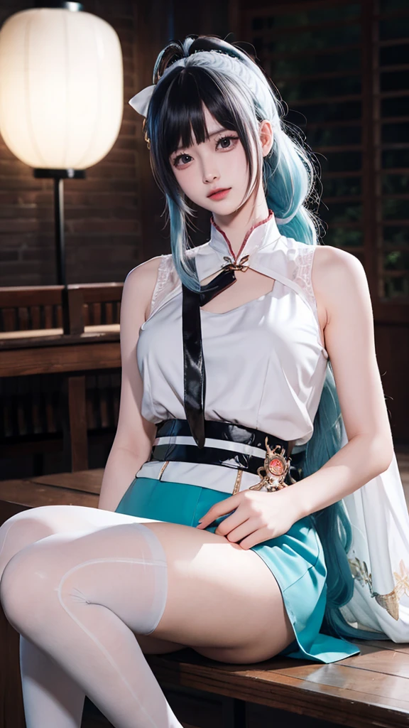Light blue hair、((Two-tone hair))、Black Lolita dress with delicate light blue decoration、Slender women、Cute Woman、 8K Ultra HD, Detailed face、Delicate texture, Long Hair、(((Blunt bangs)))、(((Drill Hair)))、((Lollipop and whiskey glass)) , The image is a digital artwork depicting a female soldier Cybernetic skyline with flying holograms, reflecting a futuristic anime realm. . Caucasian woman, highly detailed, extremely detailed, photorealistic, high detail, wallpaper award, winning hyper realistic, ultra detailed, high definition, crisp quality, Ultra realistic. RAW photo, high quality, detail, virtual photographer, photo mode, elegant, high detail, digital painting, concept art, HDR, CGI, by Jeremy Lipking, by Katsuhiro Otomo, by Raymond Swanland, by Antonio Manzanedo