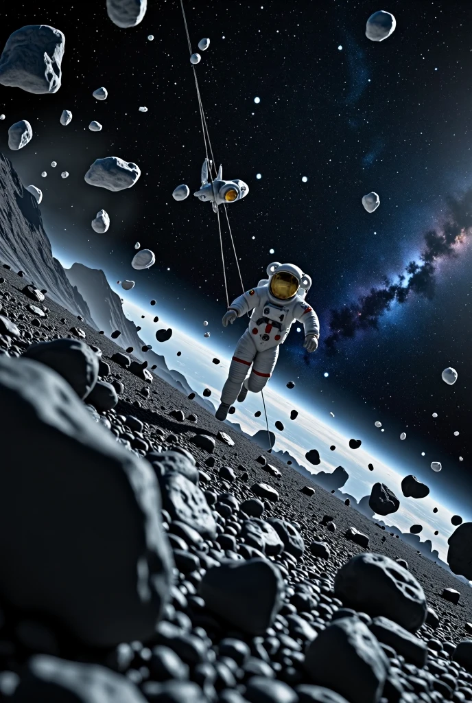 astronaut on moon holding magnifying glass --auto --s2