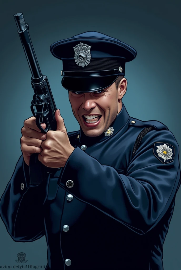 A professional photo of a European men ((in cop uniform)),( in a wreckage building),(blood,cuts),jacked, masterpiece, best quality, highly detailed, vivid colors,flash lighting, Realistic hair,<lora:theovercomer8sContrastFix_sd15:0.2>,to8contrast style