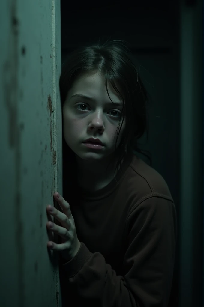 photographed, Creepy 7-year-old girl possessed, just like in the movie The Exorcist , horror vibe, detailed, best composition, dramatic lighting, horror, scary