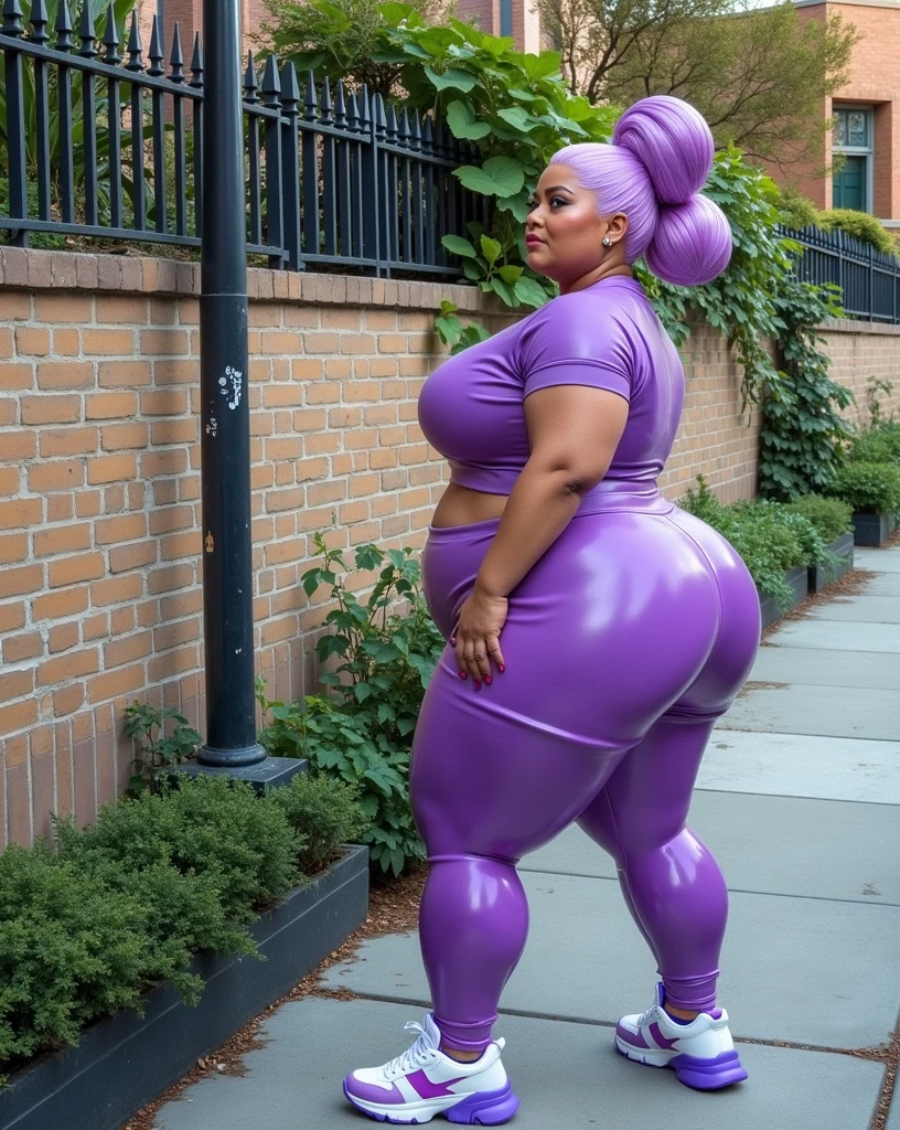 living inflatable ??? doll, poison, (long sleeved bright pink and gold trimmed leather jacket with letter logos), loose t-shirt with athletic logo, (extra long and thick pink hair), (blue and gold pleather pants with open fly and pockets), platform sneakers, endomorphic woman, (huge muscle:1.5), (????? futanari ????? inflation:1.5), ??????????, zoo, many balloons, happy, happy, perfect quality, clear focus (clutter - home: 0.8), (masterpiece: 1.2) (realistic: 1.2) (bokeh) (best quality) (detailed skin: 1.3) (intricate details) (8K) (detail eyes) (sharp focus), (happy), full body shot, running down trail, sneakers, (blow bubble gum:1.5), bodybuilder