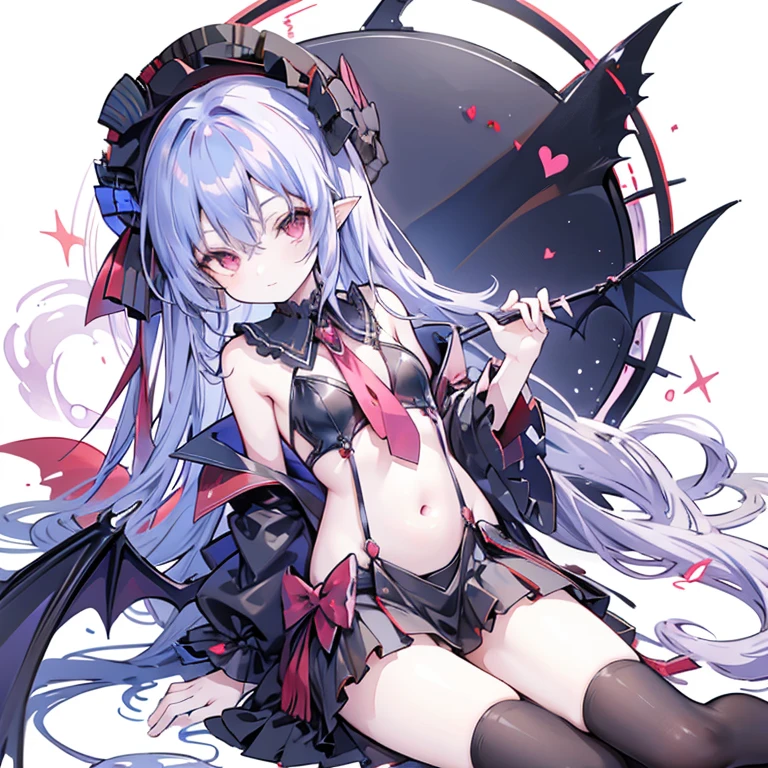 ((1 person Vampire girl)), (((1 person))), ((Red eyes)), cute, Very cute face, Hyper Detail Skin, Black mini skirt dress with red accents, Cute dress with frills, Lingerie with lace, ((Demon wings on his back)), Configuration from below, Silver Hair, Long twin tails, ((blush)), Hyper Detail Eyes, ((Dynamic and seductive poses)), ((Holding a giant death scythe in his hand)), Moonlit Night, (Flying in the night sky), Purple glowing magic circle, (Very detailed, Highest quality, 8k, 16K, 32K), Beautiful illustrations,