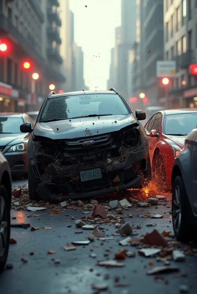 The world of zombies,Broken cars jammed the streets,The smell of blood and smoke was everywhere,Corpse organs all over the ground,Zombies are coming。
