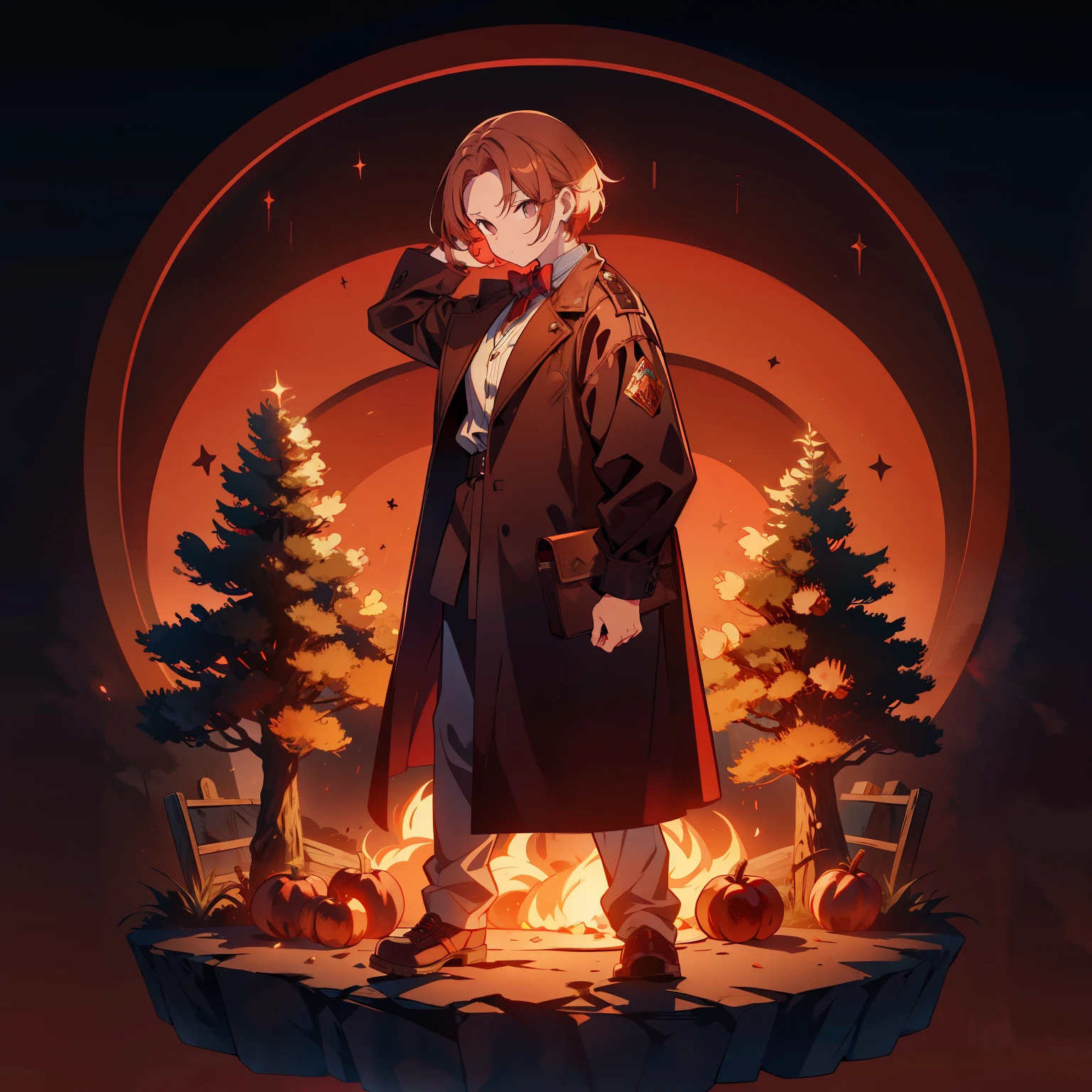 a_chestnut_craft, the chestnut craft shows a Michael Myers figure, crafted from multiple round chestnut