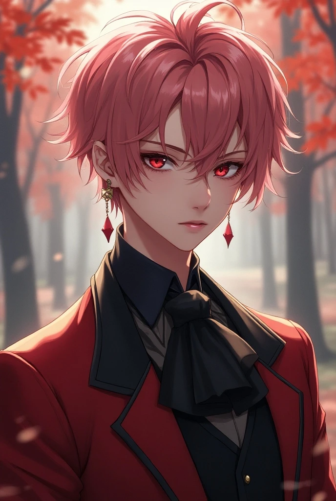 anime boy with red hair and green eyes in a suit, ayato sakamaki, diabolik lovers, anime guy with green eyes, anime handsome man, realistic, ultra details