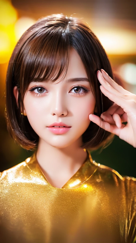  1 girl,  with bangs patted hair {x},latex suit , Blushing,  detailed beautiful face , Light brown eyes,  short bob hair,  High Resolution のスキンテクスチャ, Classroom Setting, photoRealistic, (Best Quality,4K,8k, High Resolution ,masterpiece:1.2),Ultra-detailed,(Realistic,photoRealistic,photo-Realistic:1.37), High Resolution ,超 High Resolution ,Studio Lighting,Fine painting,Sharp focus,physically-based rendering, extreme detailed description ,professional,Vibrant colors,Bokeh