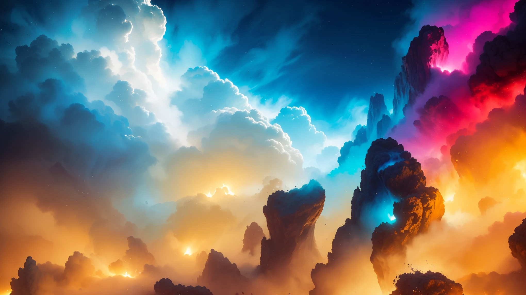 fundo preto, clouds of dense smoke forming a hurricane on the left side of the image, tempestade no lado direito, ultra realismo, realismo impressionante, textures true to reality