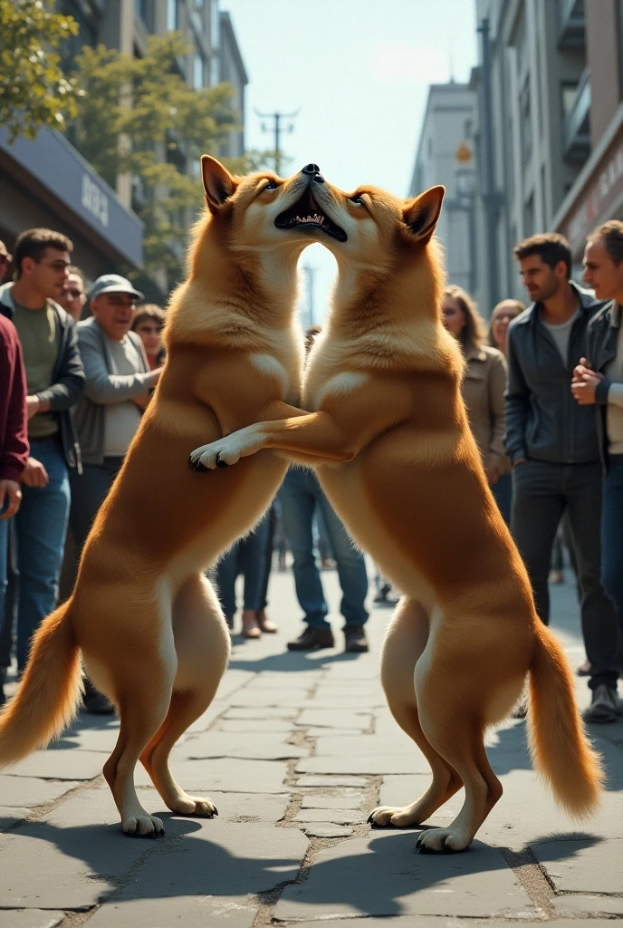 (duo) wolf and fox (gay Kiss) (the two are kissing in the middle of the room and the whole crowd is applauding)