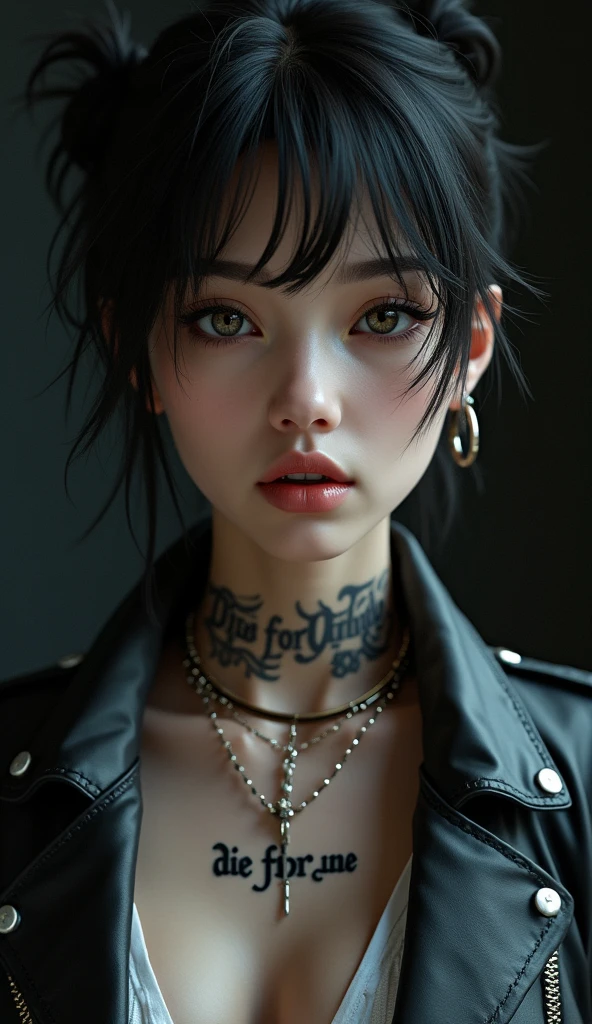 Hyper photo realistic picture perfect bio mechanical cyberpunk, gorgeous face, beautiful detailed features, think curved eyebrows, long luscious eyelashes, black eyeliner, black eye shadow, bright blush makeup, small little nose, curved lips, bright lipstick, tall, large breast, small areolas, perky hard nipples, perfect body, slinder waist, hips, sexy voluptuous ass, bio mechanical cyberpunk outfit,