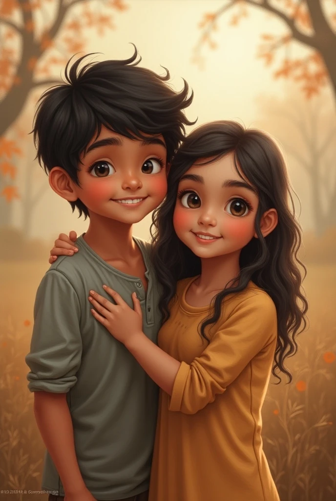 Boy and girl best friend pic, boy name Sameer and girl name Rima pic on the black dress