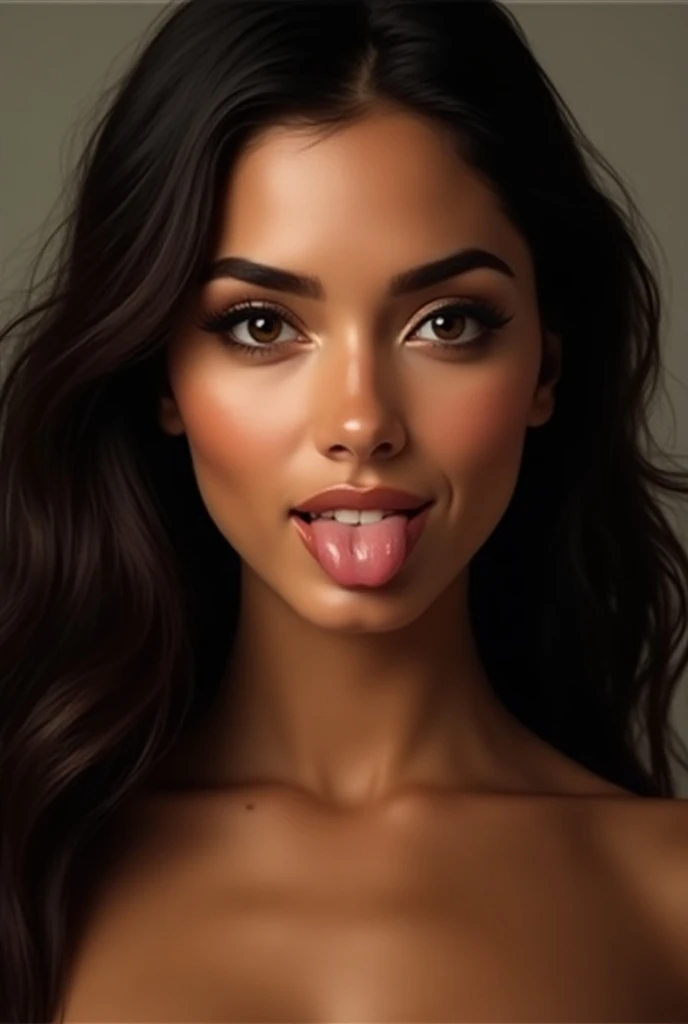 a close up of a woman in a bra top posing for a picture, ayahausca, violet myers, cute seductive smile, angelawhite, with a seductive smile, seductive smile, lorena avarez, colombian, she is about 20 years old, she is about 2 0 years old, friendly seductive smile, she is about 2