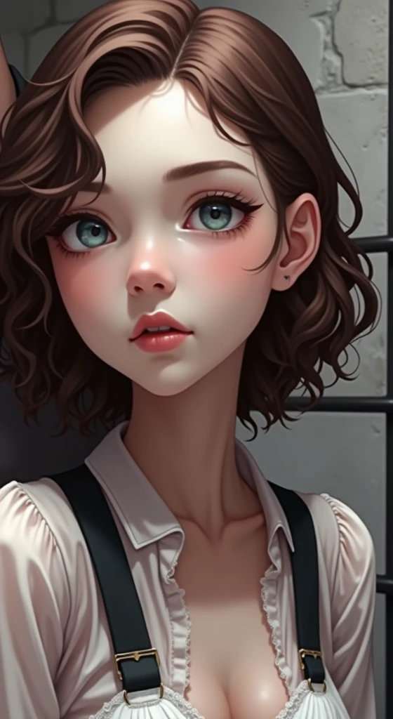 masterpiece, hermione granger, brown hair, flat torso, tiny legs, tiny hands, nude body, ass, pussy,
