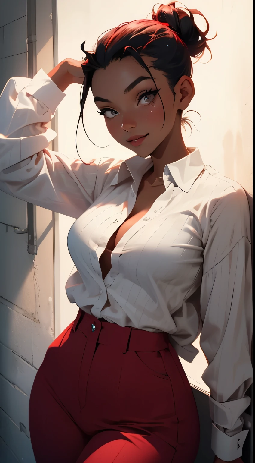 score_9, score_8_up, score_8, score_9, 1girl, mikasa ackerman, big lashes, eye liner, solo , teacher, white shirt, tied shirt, classroom, provocative face, naughty face, smile, huge breasts, smile, very big breasts, big lips, naughty face, smile, blushing, slutty teacher custome, underboob cut, knotted shirt, grabbing one breast, , breasts squeezing together, looking at the viewer, from below, pencil skirt, caressing viewer crotch,