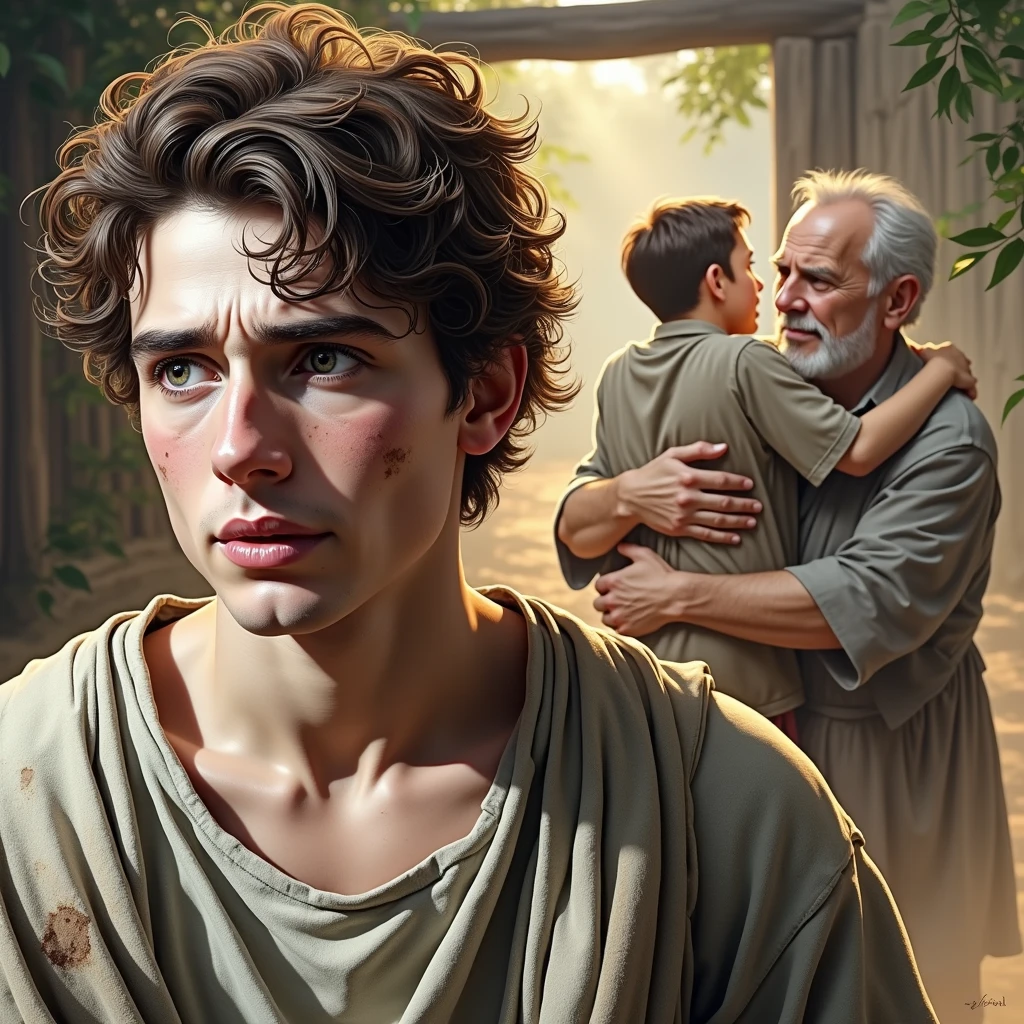 A young full-bodied Gallic warrior (Como Alix de Jacques Martin) a falar com um general romano