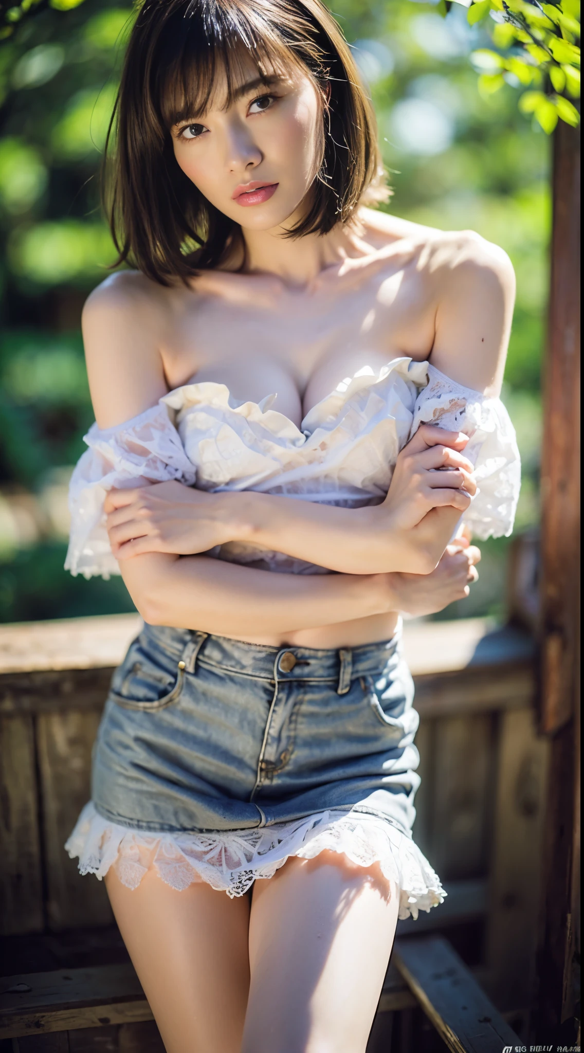 (((NSFW)))、(((Spread legs)))、((Detailed、top-quality、8K、masterpiece:1.3))、1girl in、ssmile、(Brown hair:1.2)、beautiful japanese female:1.3、(Casual Hairstyles、Small breasts:1.2)、in a house、Super Detailed Face、detailedeyes、double eyelid、(gothic lorita:1.2)、(White Tight Corset:1.2)、book library、frombelow、(((18-year-old)))、(((beautiful skin)))