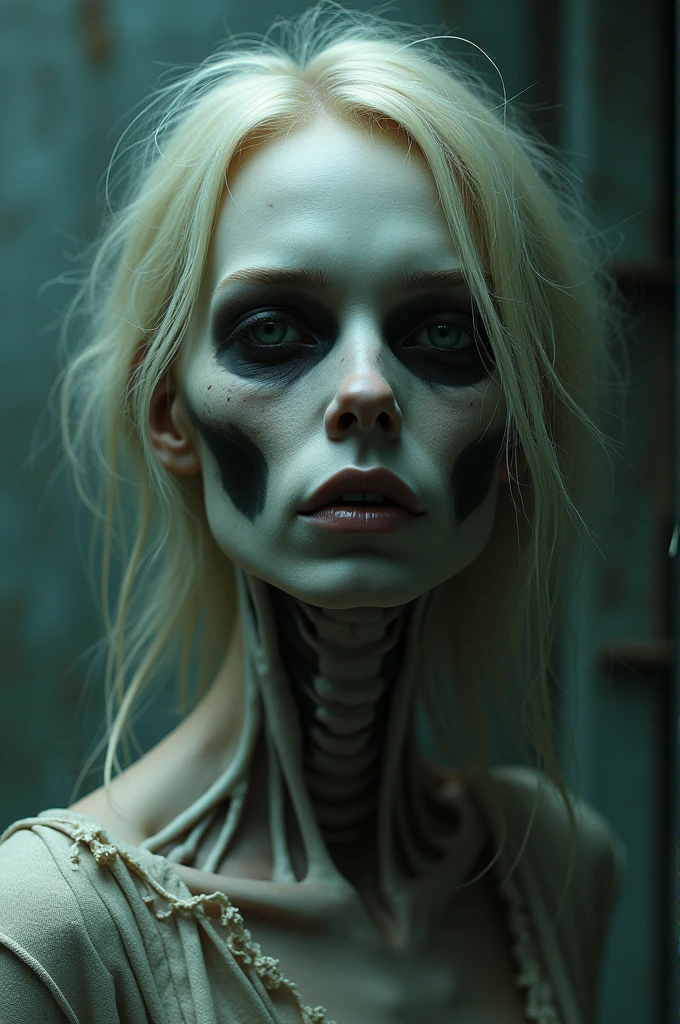 A gorgeous biomechanical zombie realistic woman, highly detailed and textured. It's very realistic and impressive, fantastic color