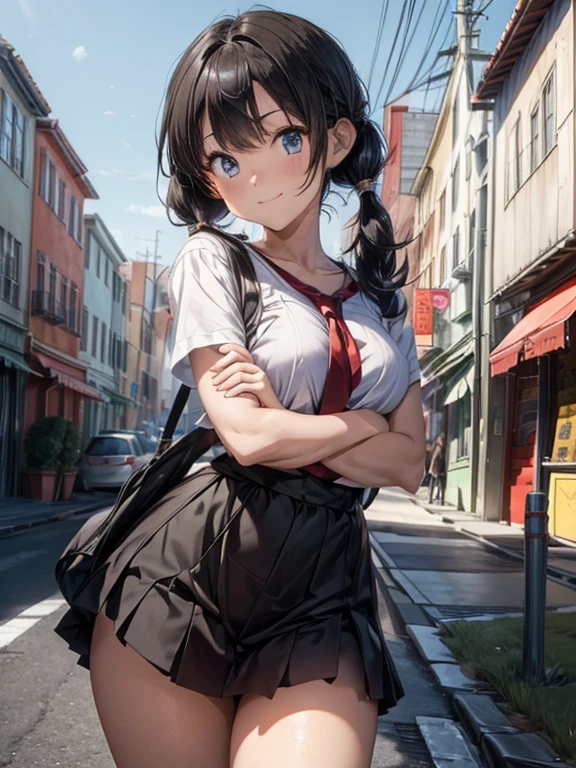 very cute and beautiful school girl,(very detailed beautiful face and eyes:1.2),
Smile,Black hair,(Mini skirt),(Cowboy Shot),(From below),Looking back,from behind,Leaning forward,White panties,
Back alley,building brick wall,Dynamic Angle,
(Best Quality,masutepiece:1.2),Intricate details,Extremely detailed,hight resolution,1 girl,Solo,Cinematic lighting,