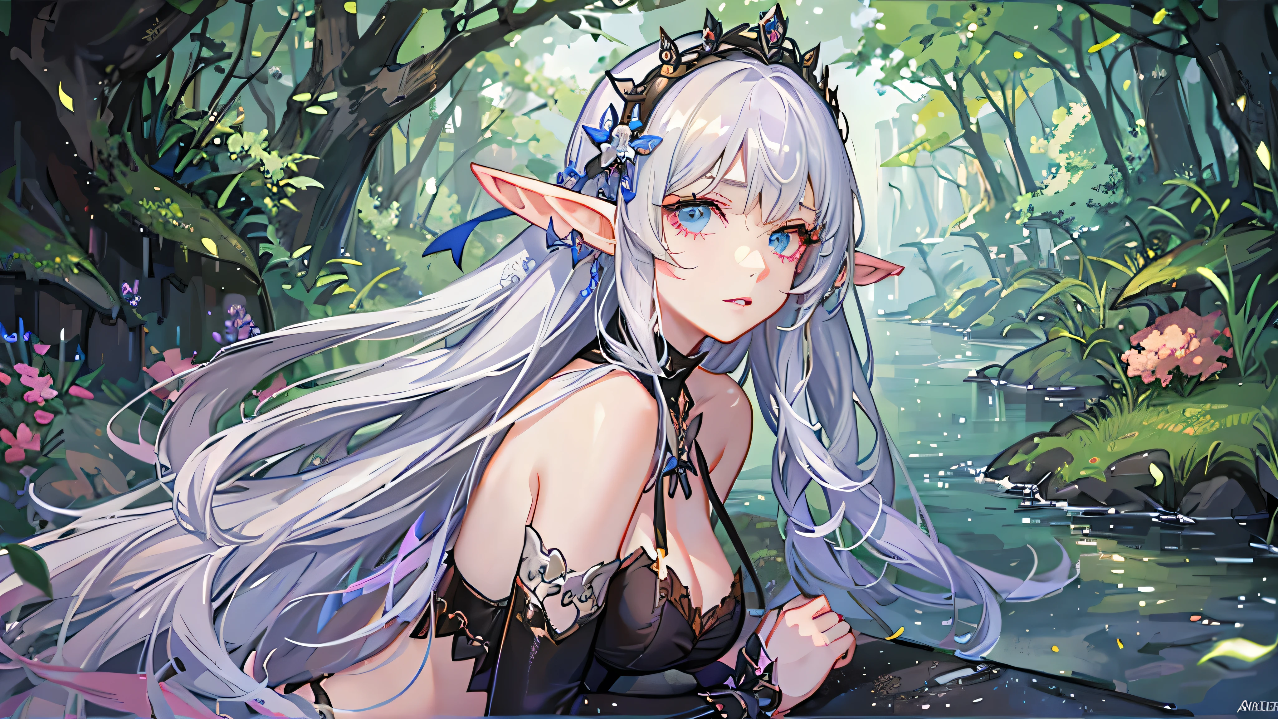 (NSTDA.:1.2), (10, beste-Qualit, master-piece: 1.4), ultra-high resolution, (lifelike, photorealistic portrait: 1.48), 20 age, Cute Girl, (See through the microcolor bikini beetle:1.48), Famous Japanese actors, (hair over one eye:1.3), Blue Eyes, Head tilt, cowboy shot, from the side, looking at the audience, expressionless, Beautiful lake, Zeiss 150mm F/ 2.8 Hasselblad, Whole body, foot, Ultra-Wide Angle