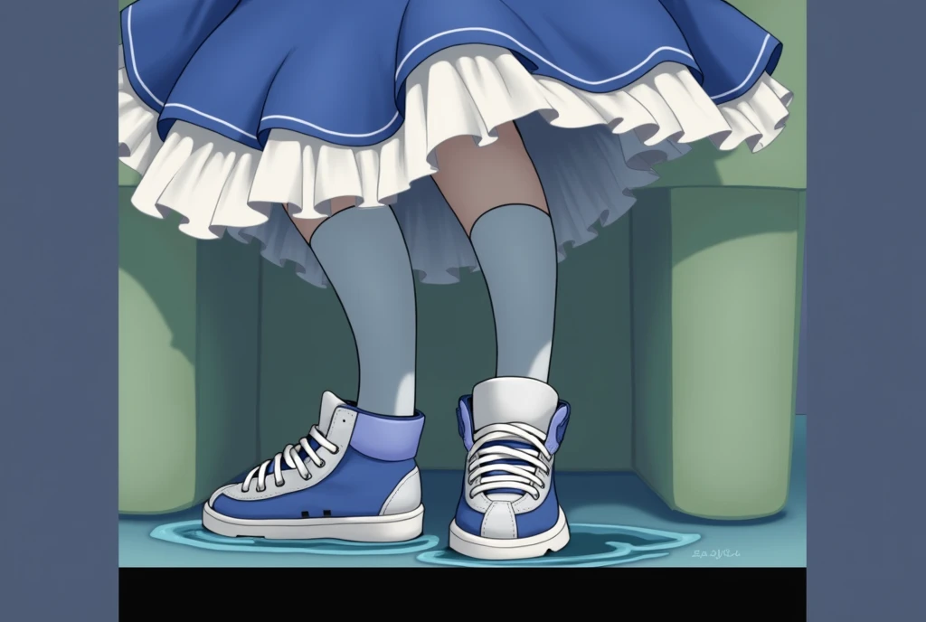 Socks worn by a girl