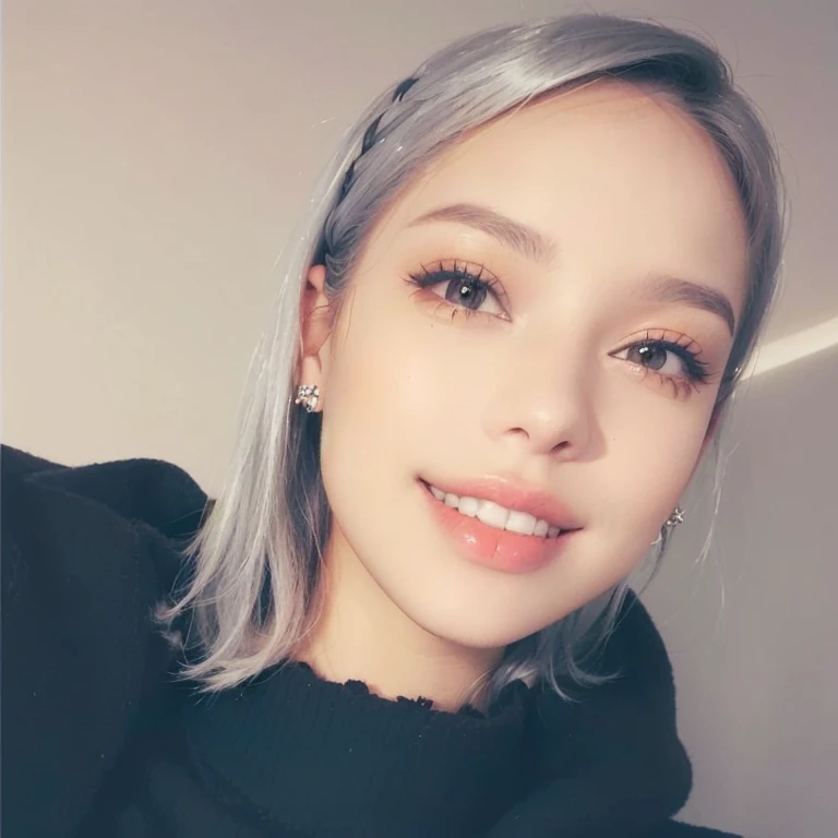 Tia mostra ter uma figura bastante esguia. Ela tem cabelo branco-acinzentado , ela tem cabelo curto e grandes olhos verdes claros,calcinhas, containment, rabo de cavalo, dentro de casa, colares, joia, decote exposto, seios grandes, qualidade superior, Muitos detalhes, Sharp and realistic Puri focus