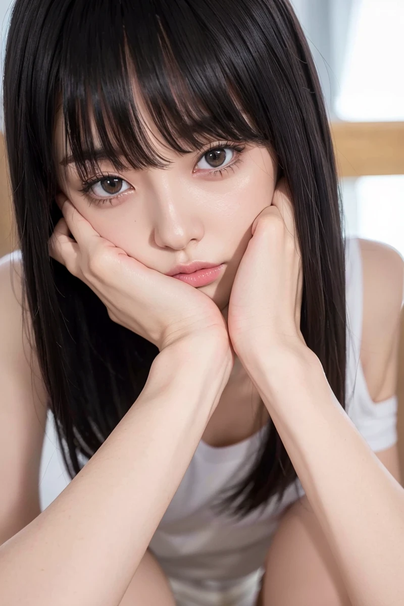 Two japanese girls,lily、 (((kissing her nipple))),（(breast sucking)), saliva trail（Breastfeeding）、(((Vulgarity)))、((licking nipple))、((she drink her breast milk))、Small breasts,Female student, Small Ass, Deal Ratio Body Proportion, indoor,Front light、Young Face,Shaved、fetal position