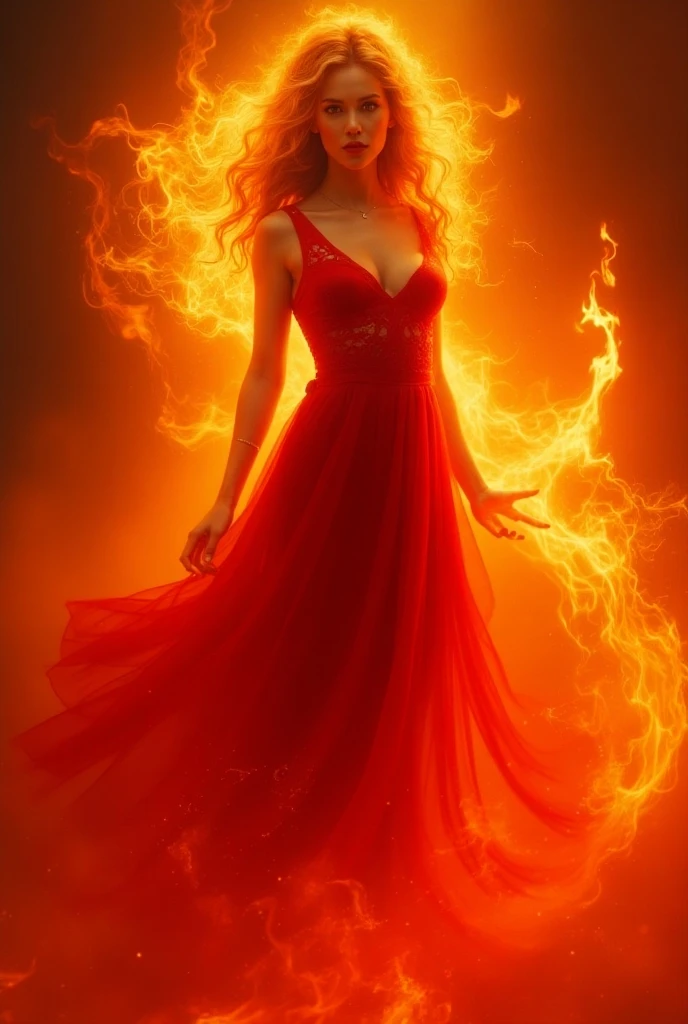 The girl is on fire