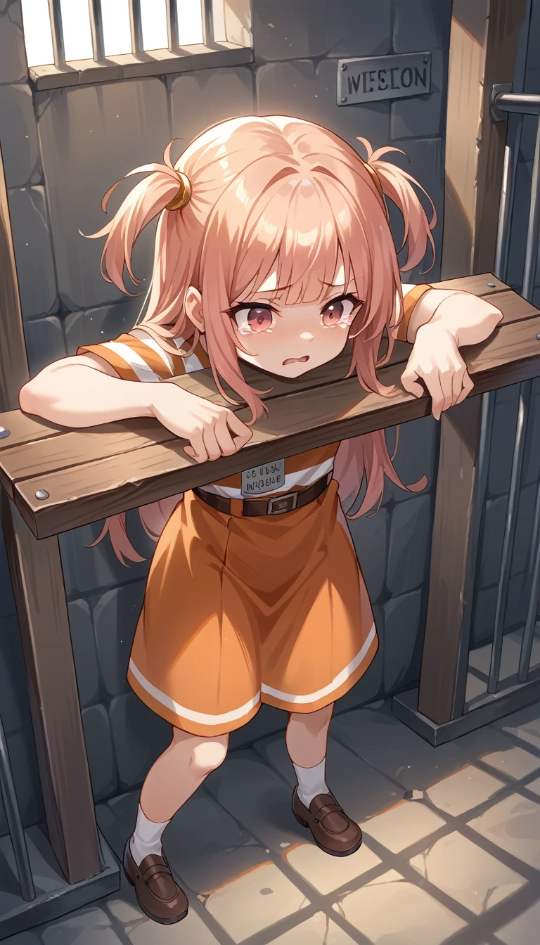 NSFW,Girl,fighter,chibi,flat chest,gangbang,bukkake,,prison,many penis,