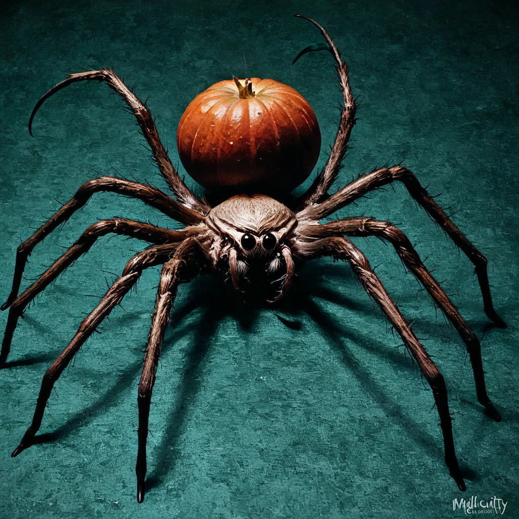 painting of Spider with sharp teeth, George Condo Style, horror(theme), <lora:MBTDF xl:0.9>