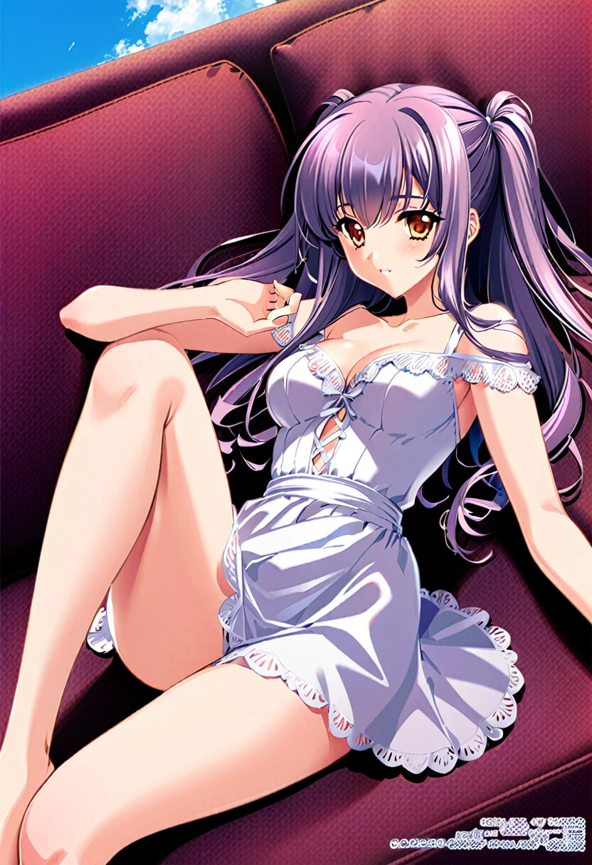 (Ultra extreme detailed),(Masterpiece),(Ultra extreme),(Realistic),CG,(color:1.2), Beautiful lighting,Light from the front, alone,Smiley, Blue_sakurako,Puppy hair,Long Hair,ribbon,Green Eyes,Shame face、In underwear、Cute Bra、Cute Panties、((Backwards、look back))