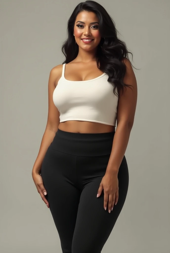 MASSIVE BUTTOCKS, white plastic leggings, UHD, She's a dark skin melanin Queen with tiny waist, urban barber shop, no nudity
