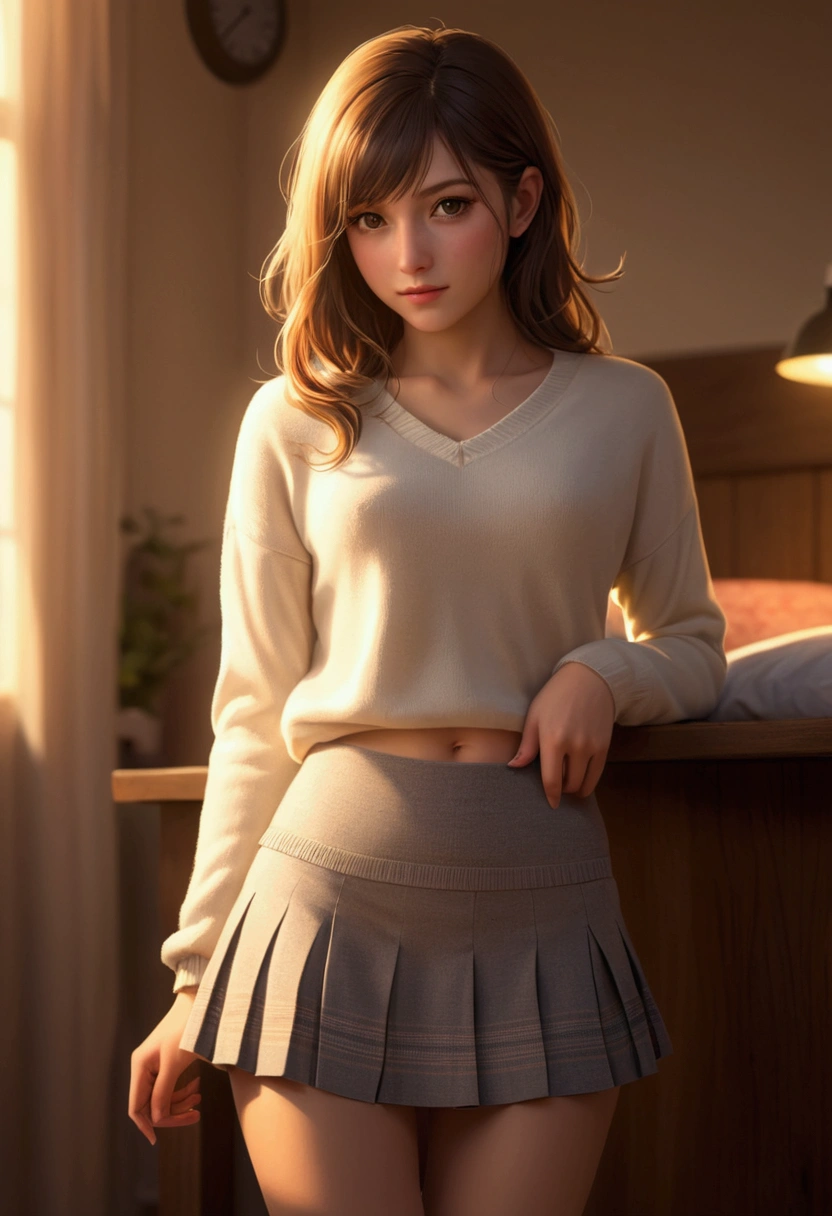 (RAW photo:1.2),(photorealistic:1.4),(masterpiece:1.3),(best quality:1.4),ultra high res,
HDR,8k resolution,dreamlike,solo focus,scenery,((no text)),
(detailed eyes),(detailed facial features), (detailed clothes features),
skin tight, (shiny skin),(slender girl),(slim girl),
(1girl,solo),<lora:VirtualGirl-Aki:0.5>,VirtualGirl-Ak, small breasts, bangs, hime cut, (very short hair), brown hair, brown eyes,
(student,(clothes neat),school outfit,pleated skirt,stockings),