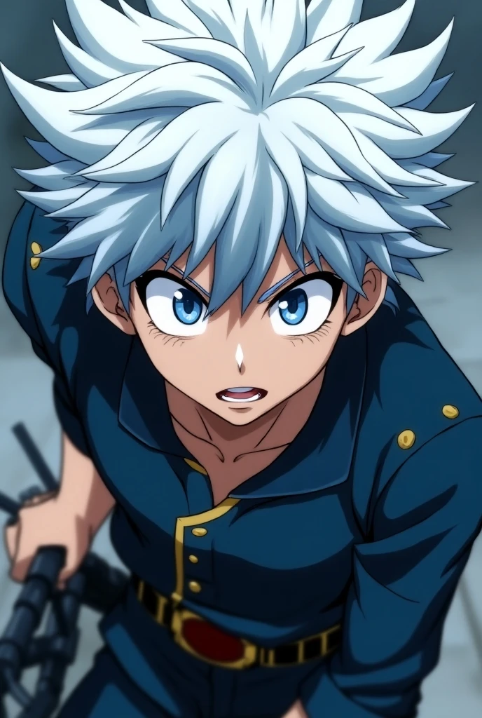 score_9, score_8_up, score_7_up, source_anime, rating_safe, intricate details, semi-realistic, looking at viewer, depth of field, 1boy, solo, male focus, <lora:tomura_shigaraki_pony:0.98>, tomura_shigaraki, blue hair, red eyes, bangs, hair between eyes, scar, scar on face, gloves, white gloves, disembodied limb, , hand on own face, profile, farm, plantation, night, full moon, hand on hip, nervous, outlaw costume, <lora:sdxl_lightning_8step_lora:1>