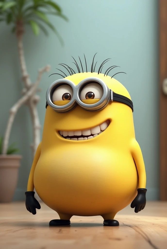 obese minion in skirt