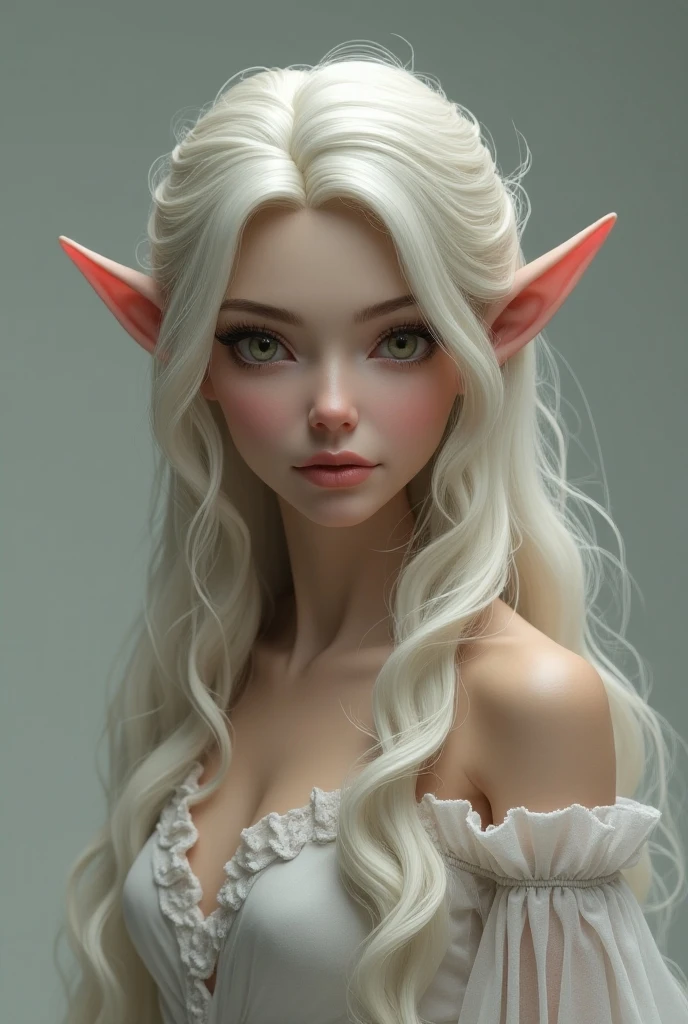 realistic elf woman, very detailed faces, full body, NSFW, red blush, blushing, slim abdomen: 1.2, detailed eyes, sexy, undressed, naked, open mouth, 3DMM