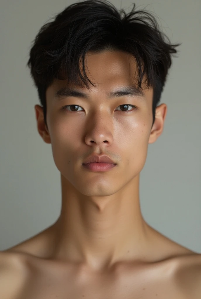 Handsome Korean teen boy showing his armpits 