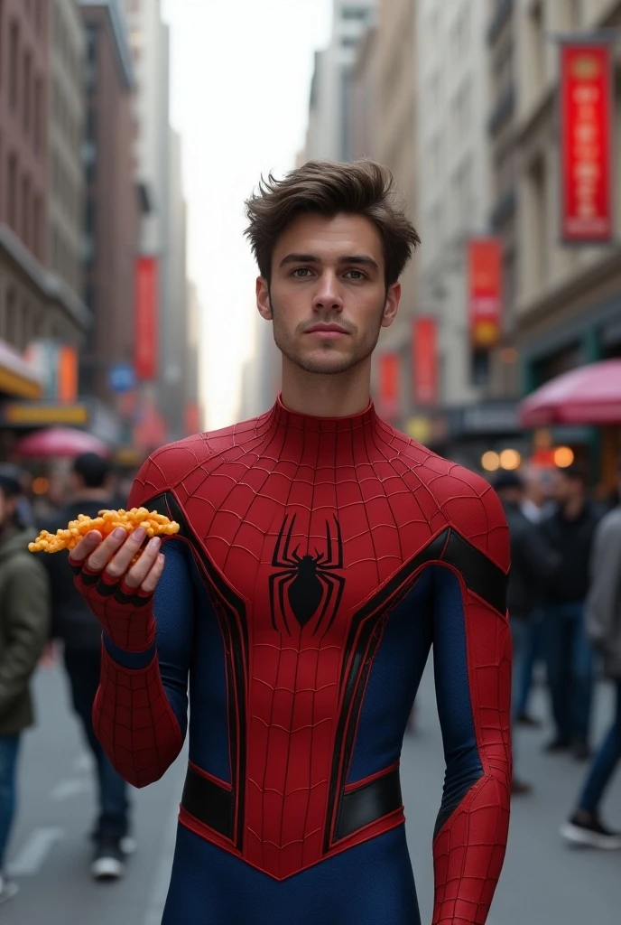 Play Peter Parker without the Spider-Man costume delivering a pizza in the afternoon in Roblox style