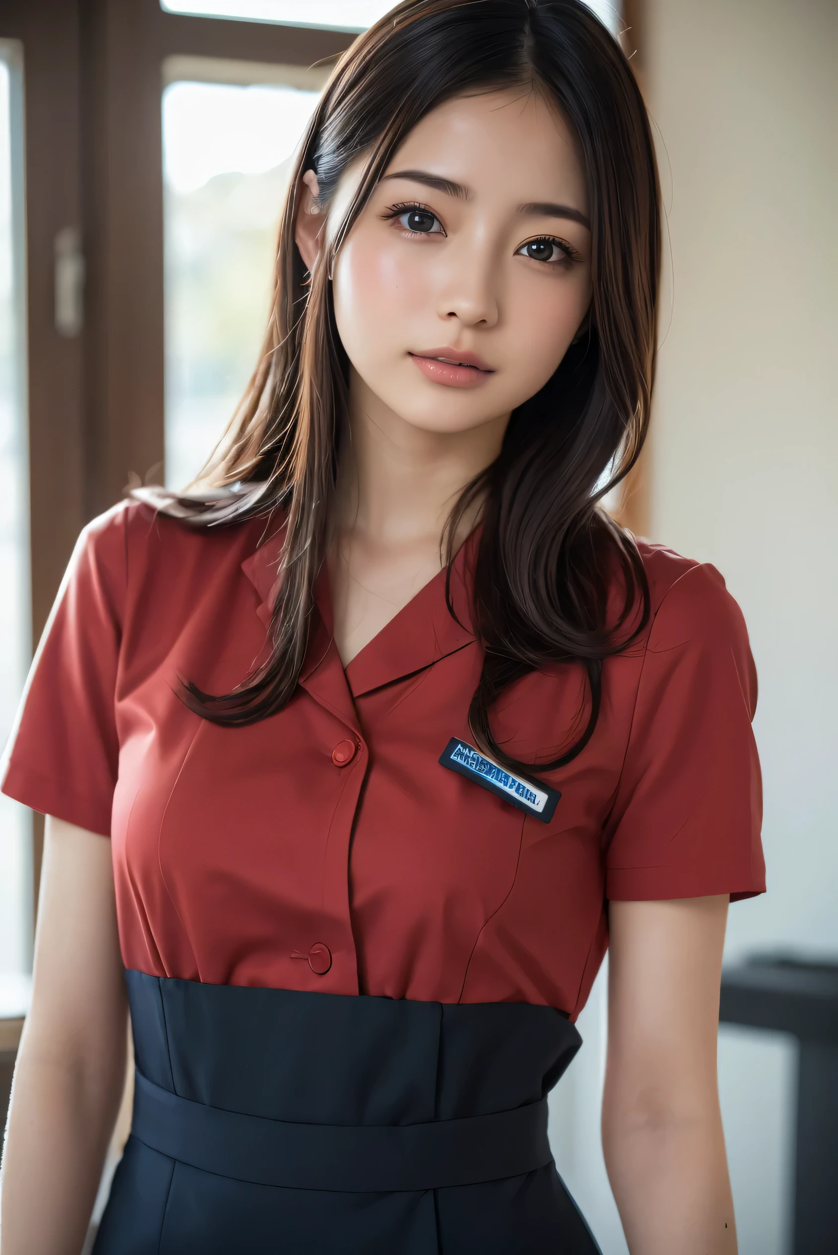 A beautiful young Japanese woman, around 20 years old, wearing a Nurses' Uniforms, ultra-detailed, 8K resolution, highly realistic, cinematic lighting, best quality, masterpiece, photorealistic, physically-based rendering, extremely detailed, vivid colors, professional, sharp focus, studio lighting