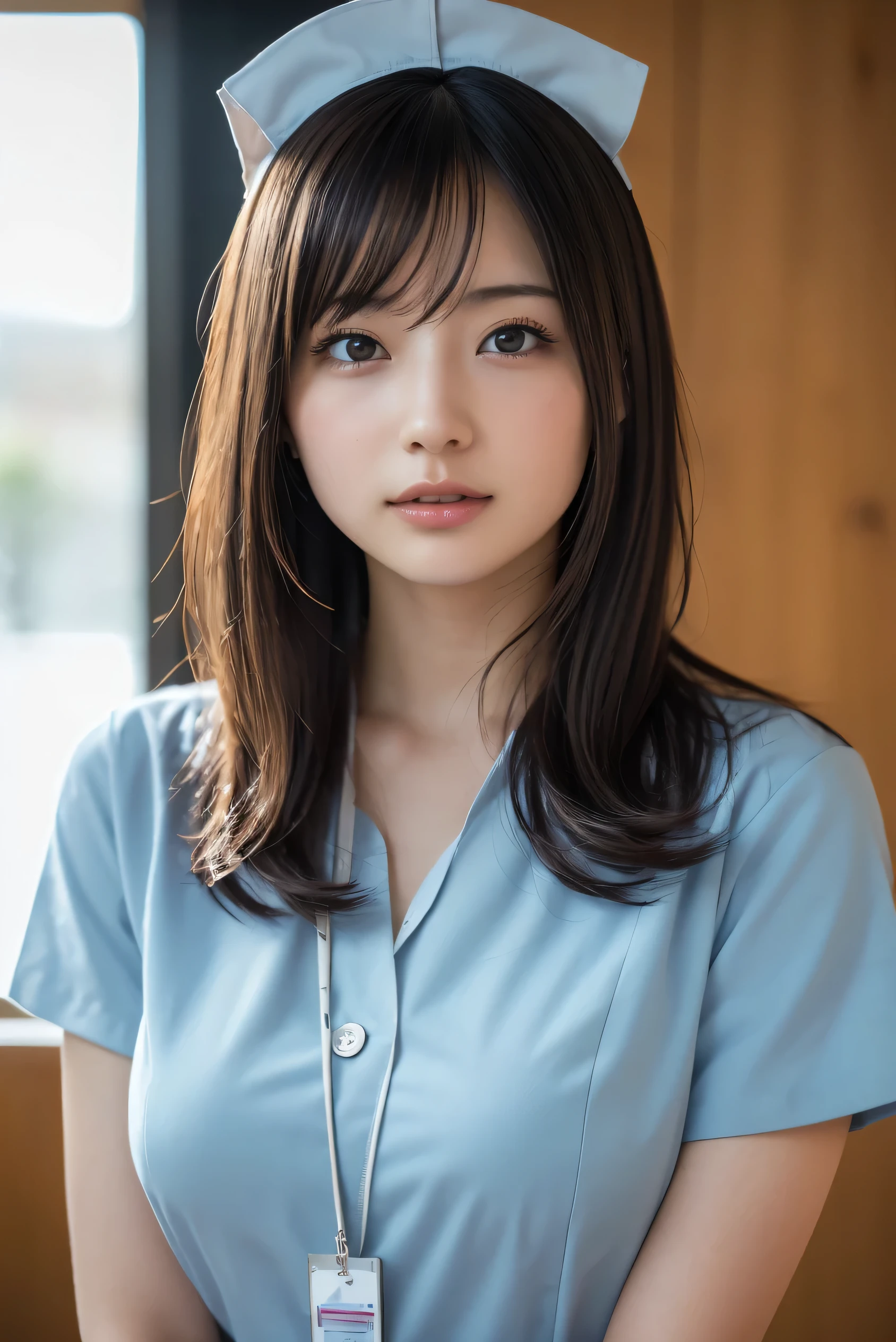 (8k, RAW Photos,Best Quality, High resolution:1.1), (超Realisticな:1.4),(Realistic, Realistic:1.3),The beauty of Japan、nurse、nurseコスプレのマッサージ師、(( upper body:1.3))