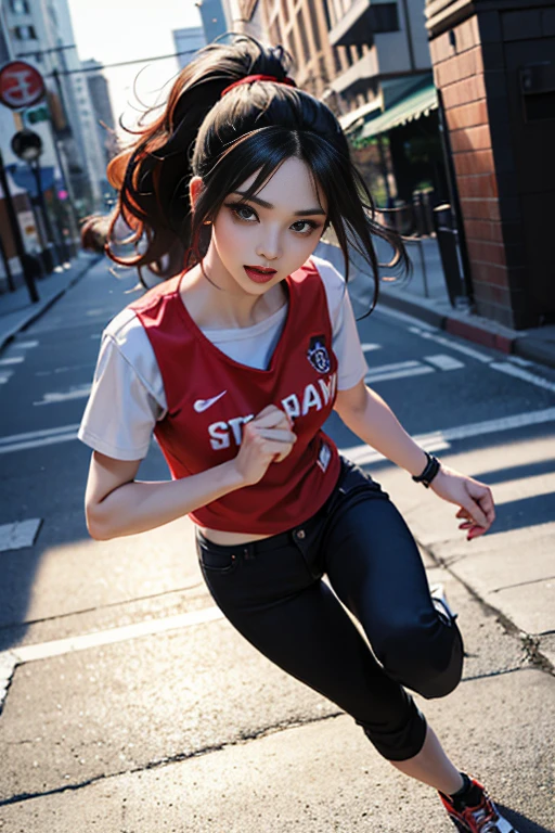 aya Ueto、non-sleeve、jersey、Raw photo、realisitic、8K、Nike shoes、tabi、