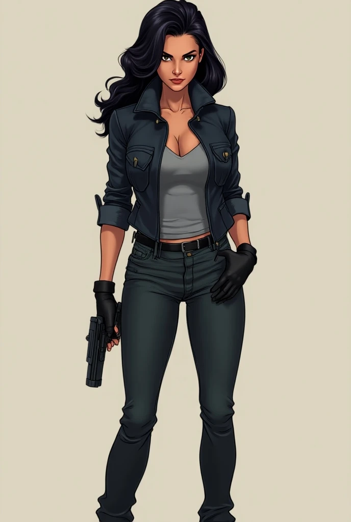 (masterpiece, top quality, best quality), pixel,pixel art,1woman,tight suit, wearing gloves, tight skirt, smirking, posing 