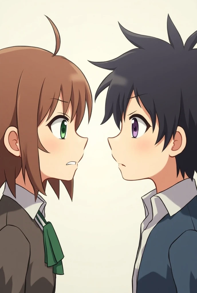 Portrait、512、Two men and women、High School Girl A(Medium hair with black hair、Canine、Tear mole on left eye、White and navy blue sailor suit、I don't wear a blazer、holding school bag in hand、Looking back at the high school boy)、High School Boy B(Brown Hair、High School Girl Aより背が高い、Navy blue blazer、Checked trousers、Back view、I can't see your face)、On the way home at dusk